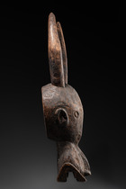Zoomorphic mask, Cameroon Grassfields, Bamileke, Size: H: 73,5 cm (H: 28.9 inch), ID: 3053408 - 3/4