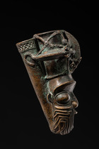 Anthropomorphic pipe head, Cameroon Grassfields, Size: H: 17 cm (H: 6.7 inch), ID: 3053413 - 3/4