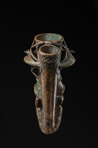 Anthropomorphic pipe head, Cameroon Grassfields, Size: H: 17 cm (H: 6.7 inch), ID: 3053413 - 4/4
