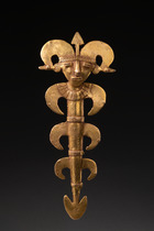 Pendentif anthropomorphe, vers 800–1200 apr. J.-C., Colombie, Quimbaya, Taille: H: 16,3 cm (H: 6.4 inch), ID: 3053491 - 3/3