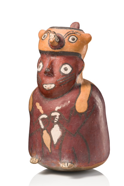 Schamanengefäß, Mittlerer Horizont, ca. 400 - 600 n.Chr., Peru, Huari, Größe: H: 21 cm (H: 8.3 inch), ID: 3053518