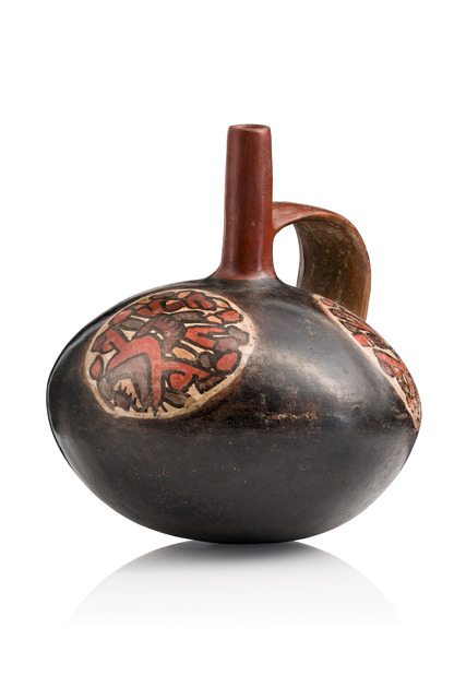 Gefäß, ca. 400 - 600 n.Chr., Peru, Nazca, Größe: H: 17 cm (H: 6.7 inch), ID: 3053303