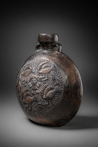 Flask, Late Intermediate Period, ca. 900 - 1470 AD, Peru, Chimu, Size: H: 23 cm (H: 9.1 inch), ID: 3053520 - 2/5