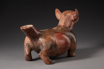 Dog-shaped vessel, Protoclassic, ca. 100 BC - 250 AD, Mexico, Colima, Size: H: 22 cm, L: 39,5 cm (H: 8.7 inch, L: 15.6 inch), ID: 3053306 - 3/6