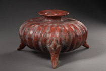 Large ceramic vessel, Protoclassic, ca. 100 BC - 250 AD, Mexico, Colima, Size: H: 22,5 cm, D: 34 cm (H: 8.9 inch, D: 13.4 inch), ID: 3053307 - 2/5