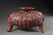 Large ceramic vessel, Protoclassic, ca. 100 BC - 250 AD, Mexico, Colima, Size: H: 22,5 cm, D: 34 cm (H: 8.9 inch, D: 13.4 inch), ID: 3053307 - 4/5