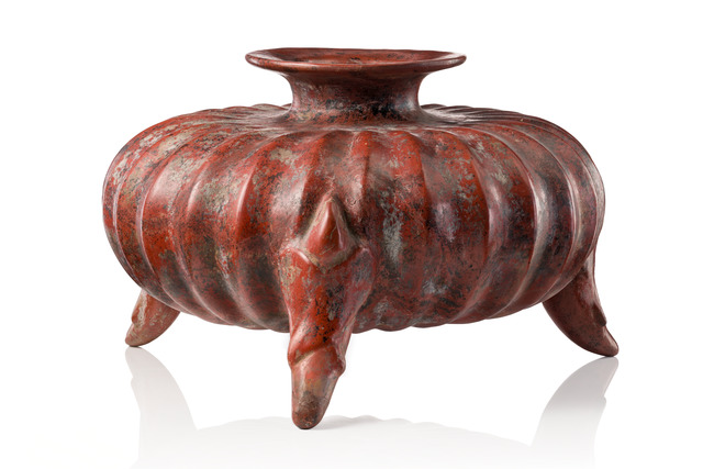 Großes Tongefäß, Protoklassik, ca. 100 v.Chr. - 250 n.Chr., Mexiko, Colima, Größe: H: 22,5 cm, D: 34 cm (H: 8.9 inch, D: 13.4 inch), ID: 3053307