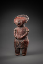 Standing anthropomorphic figure, Protoclassic, ca. 100 BC - 250 AD, Mexico, Nayarit, Chinesco, Size: H: 35 cm (H: 13.8 inch), ID: 3053517 - 2/6