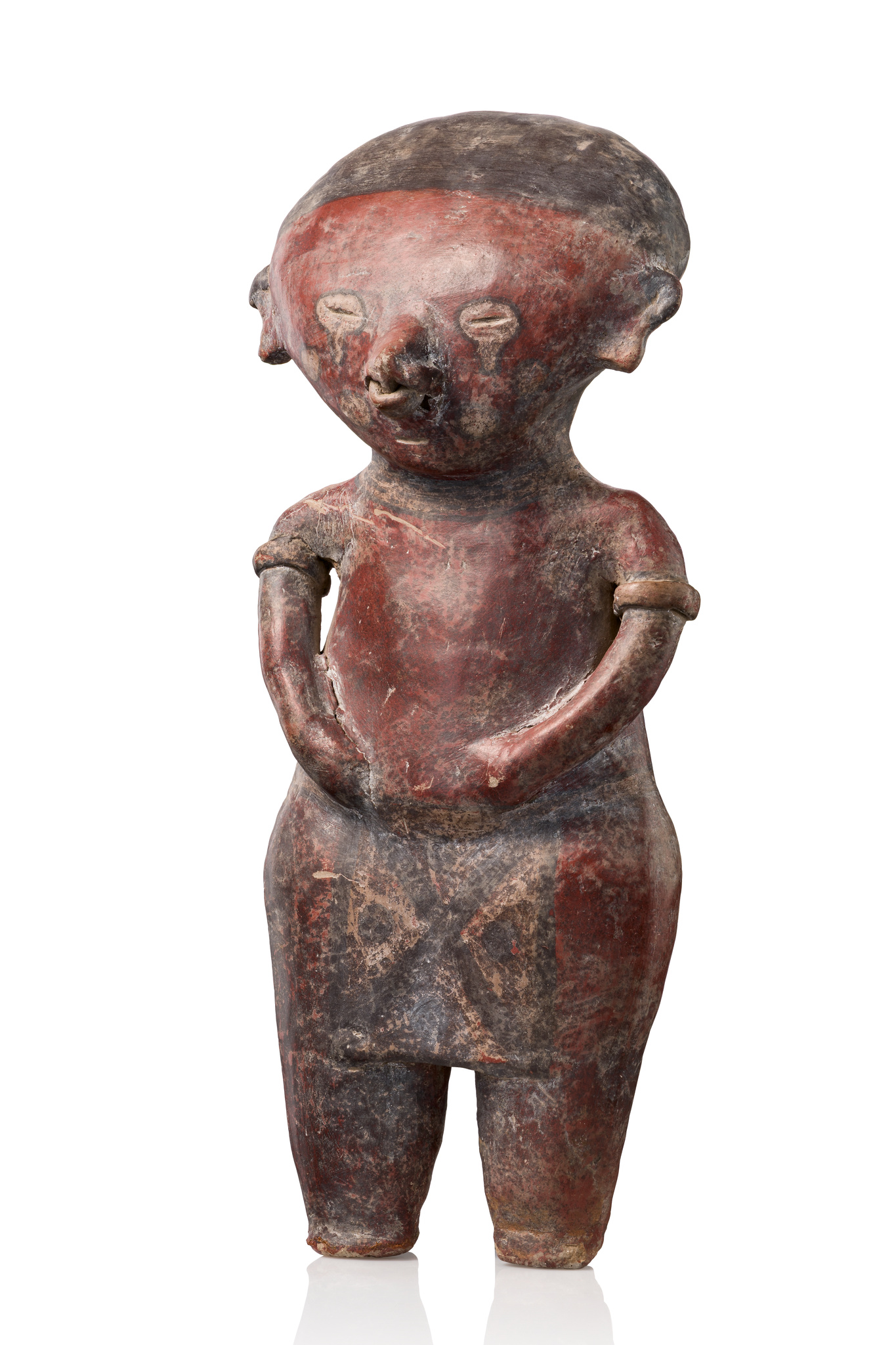 Standing anthropomorphic figure, Protoclassic, ca. 100 BC - 250 AD, Mexico, Nayarit, Chinesco, Size: H: 35 cm (H: 13.8 inch), ID: 3053517