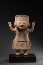 Standing figure "cara sonriente", Late Classic, ca. 600 - 900 AD, Mexico, Veracruz, Size: H: 38 cm (H: 15.0 inch), ID: 3053308 - 5/5