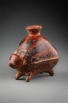 Zoomorphic vessel, ca. 100 BC - 300 AD, Mexico, Colima / Nayarit, Size: H: 13,5 cm (H: 5.3 inch), ID: 3053514 - 2/6