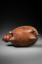 Zoomorphic vessel, ca. 100 BC - 300 AD, Mexico, Colima / Nayarit, Size: H: 13,5 cm (H: 5.3 inch), ID: 3053514 - 6/6