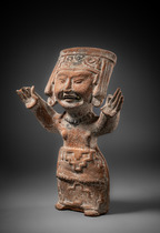 Stehende Figur "cara sonriente", Späte Klassik, ca. 600 - 900 n.Chr., Mexiko, Veracruz, Größe: H: 31,5 cm (H: 12.4 inch), ID: 3053309 - 2/6