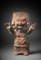 Stehende Figur "cara sonriente", Späte Klassik, ca. 600 - 900 n.Chr., Mexiko, Veracruz, Größe: H: 31,5 cm (H: 12.4 inch), ID: 3053309 - 6/6