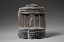 Tempelmodell, ca. 500 - 200 v.Chr., Mexiko, Guerrero, Mezcala, Größe: M: 12,5 cm x 10,5 cm (M: 4.9 inch x 4.1 inch), ID: 3053310 - 3/3