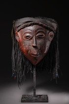 Weibliche Ahnengeistmaske "mwana phwevo", Sambia, Luvale / Luchazi, Größe: H: 21 cm (H: 8.3 inch), ID: 3053526 - 5/5