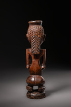 Kneeling female power figure, D. R. Congo, Tabwa, Size: H: 24 cm (H: 9.4 inch), ID: 3053339 - 4/6