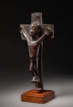 Kruzifix, Burkina Faso, Lobi, Größe: H: 29 cm (H: 11.4 inch), ID: 3053343 - 2/5