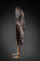Miniaturmaske, D. R. Kongo, Lega, Größe: H: 12,5 cm (H: 4.9 inch), ID: 3053365 - 3/4