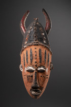 Masque facial anthropomorphe, Nigéria, Urhobo, Taille: H: 42,5 cm (H: 16.7 inch), ID: 3053349 - 2/5