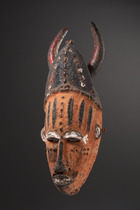 Anthropomorphic face mask, Nigeria, Urhobo, Size: H: 42,5 cm (H: 16.7 inch), ID: 3053349 - 5/5