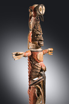 Figure "malagan" aux bras déployés, Papouasie-Nouvelle-Guinée - Archipel Bismarck - Nouvelle Irlande, îles Tabar, Taille: H: 89 cm (H: 35.0 inch), ID: 3053602 - 3/5