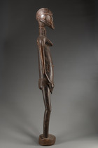 Weibliche Figur "deble", "doogele" oder "poro piibele", Côte d'Ivoire, Senufo, Größe: H: 148 cm (H: 58.3 inch), ID: 3053459 - 3/6