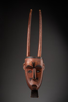 Hörnermaske, Gabun, Fang / Pangwe, Größe: H: 91 cm (H: 35.8 inch), ID: 3053438 - 4/5