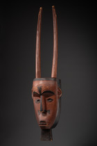 Hörnermaske, Gabun, Fang / Pangwe, Größe: H: 91 cm (H: 35.8 inch), ID: 3053438 - 5/5