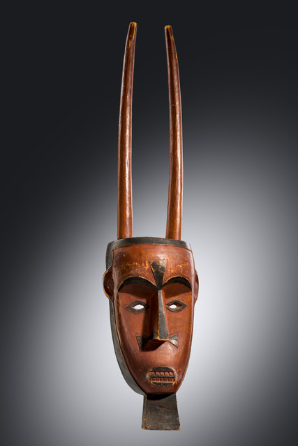 Hörnermaske, Gabun, Fang / Pangwe, Größe: H: 91 cm (H: 35.8 inch), ID: 3053438