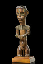 Männliche Ahnenfigur "éyéma-o-byéri", Ngoumba-Stil, Kamerun (Süd), Fang, Größe: H: 40 cm (H: 15.7 inch), ID: 3053423 - 5/5