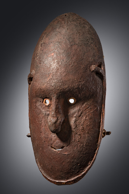 Masque facial, Papouasie-Nouvelle-Guinée - Rivière Ramu, Taille: H: 36 cm (H: 14.2 inch), ID: 3053479