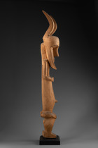 Große weibliche Figur mit Hörnermaske, Kamerun, Fang, Größe: H: 139,5 cm (H: 54.9 inch), ID: 3053471 - 3/5