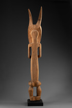 Große weibliche Figur mit Hörnermaske, Kamerun, Fang, Größe: H: 139,5 cm (H: 54.9 inch), ID: 3053471 - 4/5