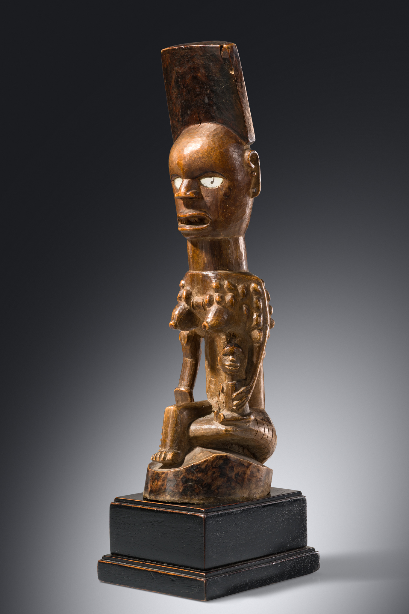 Dignitaire féminine, R. D. Congo, Yombe, Taille: H: 35 cm (H: 13.8 inch), ID: 3053419