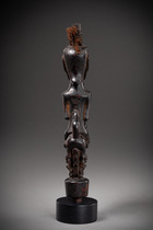 Figürlich beschnitzter Verschluss eines Medizinbehälters "perminaken", Indonesien - Sumatra, Toba-Batak, Größe: H: 26,5 cm (H: 10.4 inch), ID: 3053534 - 5/5
