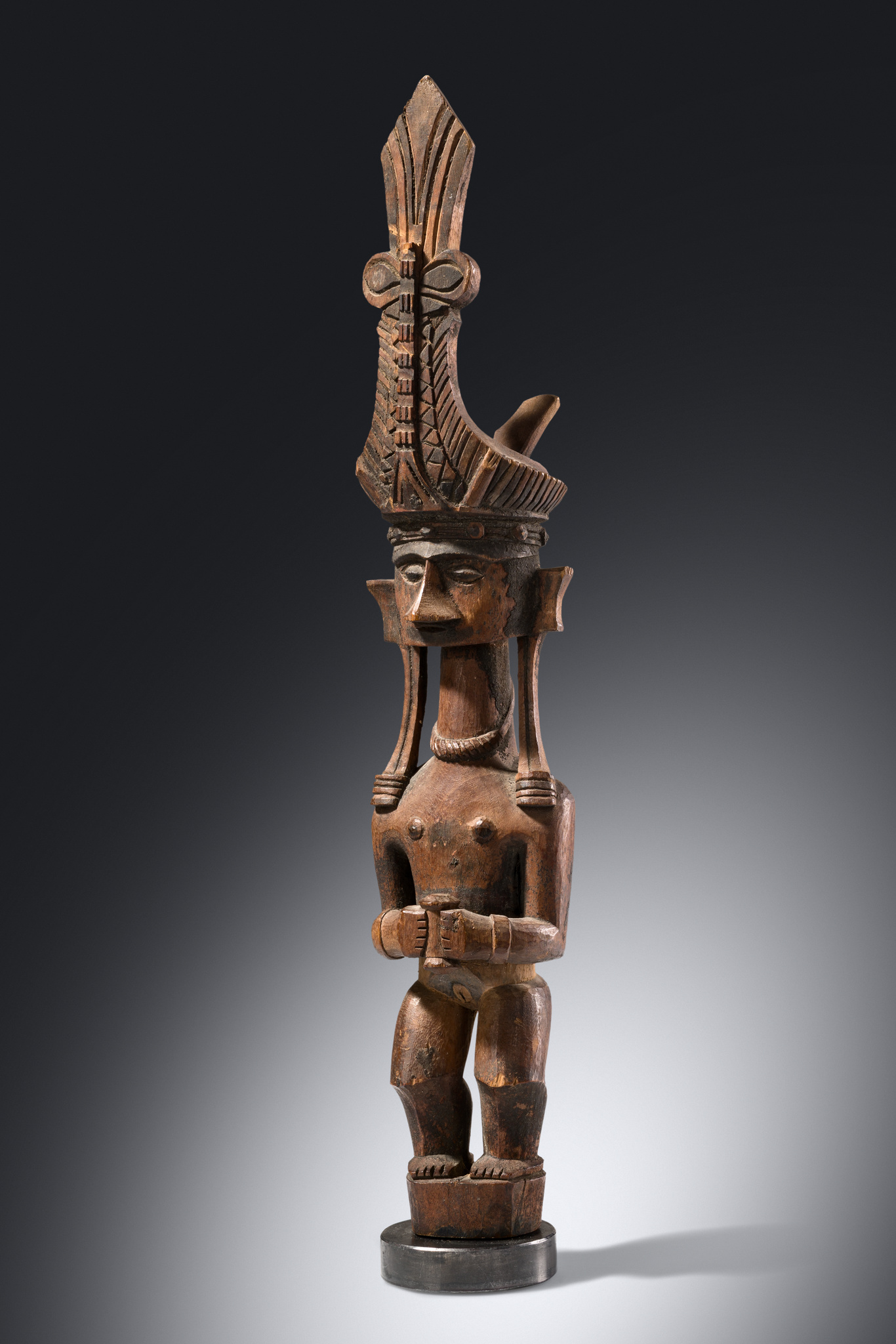 Ahnenfigur "adu zatua", Indonesien - Nias, Größe: H: 39,5 cm (H: 15.6 inch), ID: 3053449