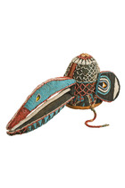 Seltene Form eines perlenbestickten Tanzaufsatzes, Kameruner Grasland, Bamileke, Größe: H: 27 cm L: 61 cm (H: 10.6 inch L: 24.0 inch), ID: 3053425 - 2/7