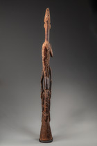 Figural post: Human and human-bird hybrid, Papua New Guinea, Sawos, Size: H: 120 cm (H: 47.2 inch), ID: 3053513 - 4/7