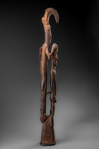 Figural post: Human and human-bird hybrid, Papua New Guinea, Sawos, Size: H: 120 cm (H: 47.2 inch), ID: 3053513 - 7/7