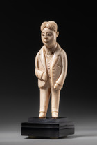 Colon figure: European, D. R. Congo, Bakongo, Size: H: 9,5 cm (H: 3.7 inch), ID: 3053415 - 2/5