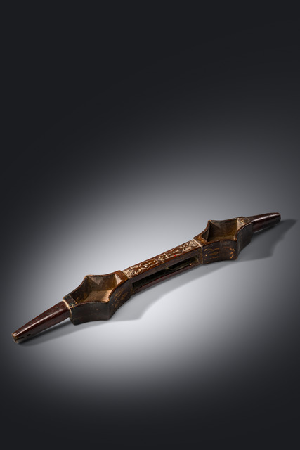 Double gobelet "linnak", Taiwan, Paiwan, Taille: L: 60 cm, H: 5,5 cm (L: 23.6 inch, H: 2.2 inch), ID: 3053541