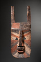 Rare anthropozoomorphe mask, D. R. Congo, Sundi, Size: H: 66 cm (H: 26.0 inch), ID: 3053481 - 3/5