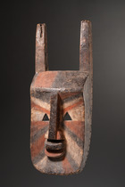 Rare anthropozoomorphe mask, D. R. Congo, Sundi, Size: H: 66 cm (H: 26.0 inch), ID: 3053481 - 4/5