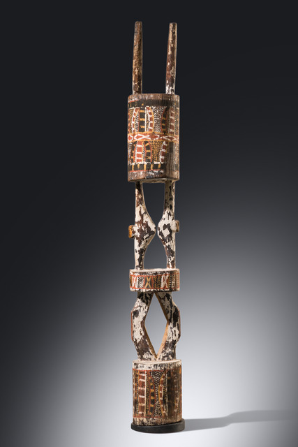 Poteau funéraire "pukamani", Australie - Îles Tiwi, Taille: H: 91 cm (H: 35.8 inch), ID: 3053595