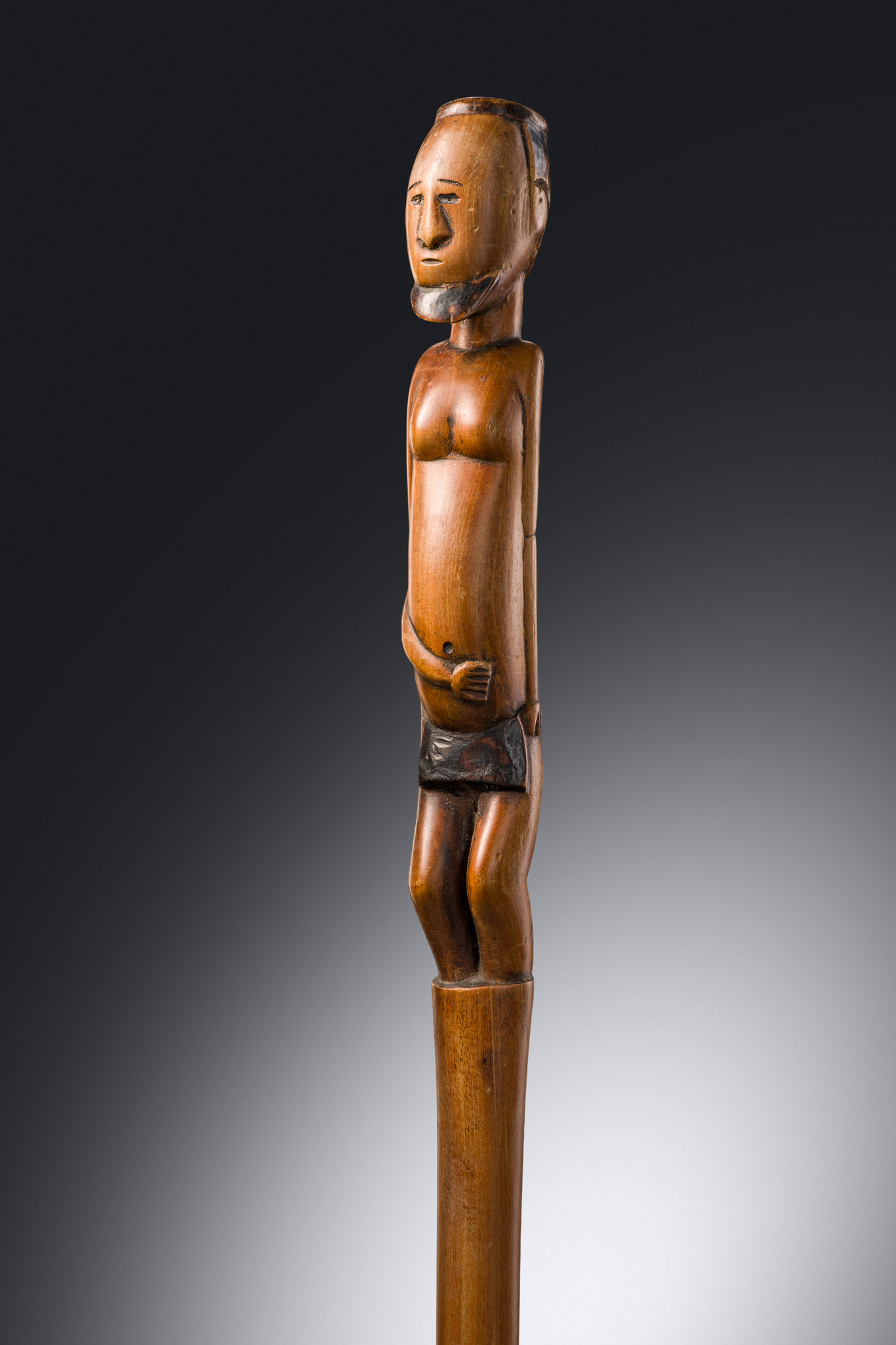 Anthropomorphic dignitary staff, South Africa, Zulu, Size: L: 93,5 cm (L: 36.8 inch), ID: 3053584