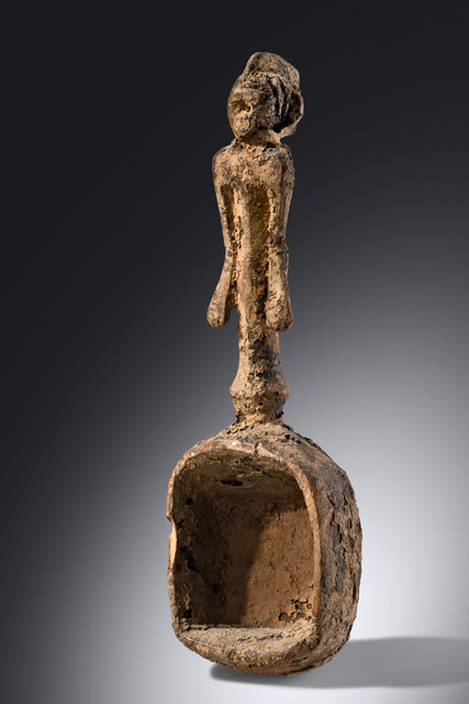 Seltener anthropomorpher Löffel, Kamerun, Kaka, Größe: H: 31,5 cm (H: 12.4 inch), ID: 3053581