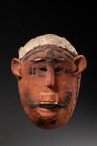 Weibliche Maske mit Lippenpflock, Tansania, Makonde, Größe: H: 23,5 cm (H: 9.3 inch), ID: 3053580 - 3/5