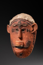 Weibliche Maske mit Lippenpflock, Tansania, Makonde, Größe: H: 23,5 cm (H: 9.3 inch), ID: 3053580 - 4/5