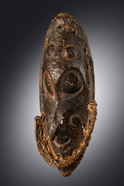 Masque, Papouasie-Nouvelle-Guinée - Sepik, Taille: H: 42,8 cm (H: 16.9 inch), ID: 3053575
